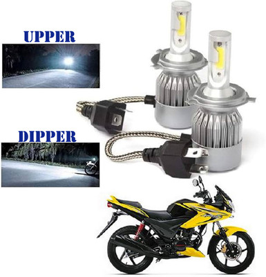 Crokrok c6-Bike-h4-white-led-setoftwo-50 Headlight Car, Motorbike LED for Honda (30 V, 55 W)(CBF 150, Pack of 2)
