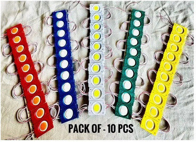 TRYFLY 2 piece each colour self adhesive Module Car Fancy Lights Brake Light Car, Motorbike, Truck, Van LED (12 V, 10 W)(Universal For Car, Pack of 2)