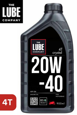 The Lube Co 20w-40 4T Engine Oil For All Types Of Modern Bikes and Gearless Scooters Dominator API SN JASO MA2 High Performance Engine Oil(900 ml, Pack of 1)