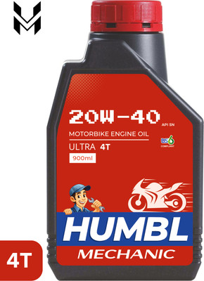 THE HUMBLE MECHANIC D4 DARE-3X 20W-40 Engine Protection For All Types Of Morden Bikes and Automatic Gearless Scooters High-Mileage Engine Oil(900 ml, Pack of 1)