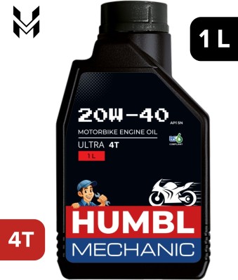 OILMAN HEXA 4T 20W-40 Synthetic Technology API SN | Engine oil for Bike (1L) Synthetic Blend Engine Oil(1000 ml, Pack of 1)