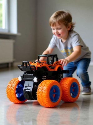 SATSA l Mini Monster Truck Car Orange Color Pack of -1(Multi Color)
