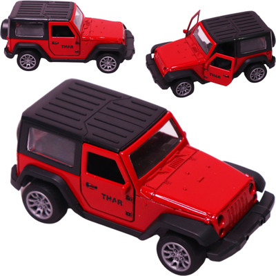 Toy Cloud Thar Closed Body 1:32 Scale Die-Cast Metal Pull Back SUV Model Openable Doors(Red, Pack of: 1)