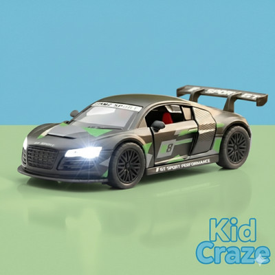 kidcraze mustang metal sports car for kids with light & music(Black, Pack of: 1)