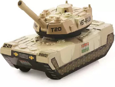 Sani International Battle Tank Indian Army T20 Pull Back Tank Assorted Colors(Multicolor, Pack of: 1)