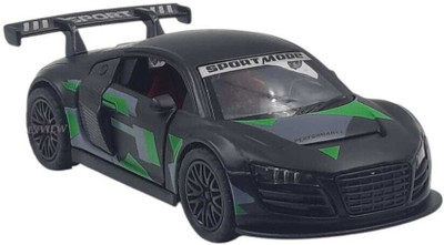 Shree Jee SPORTS RACING CAR DIE CAST ALLOY METAL DOORS & BOOT OPENABLE PULL BACK TOY(Black, Pack of: 1)