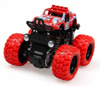 ATHARV Mini Monster Truck Pull Back Cars Toys, 4 Wheel Drive Vehicles for Kids Plastic(Red, Pack of: 1)