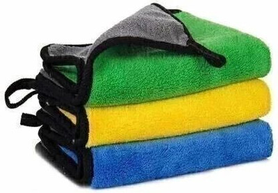 Gadiparts Microfiber Vehicle Washing  Cloth(Pack Of 3, 500 GSM)