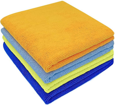 MEGAKLEEN Microfiber Vehicle Washing  Cloth(Pack Of 4)
