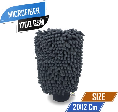 SOFTSPUN Microfiber Vehicle Washing  Hand Glove(Pack Of 1, 1700 GSM)