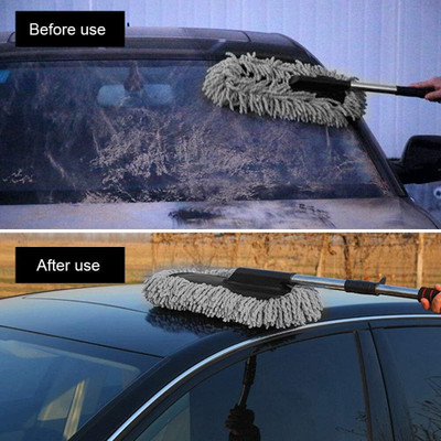 TECHEL Buy Microfiber Car Duster with Long Handle WRT6 Wet and Dry Duster