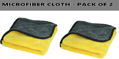 MELZRON Polyester Vehicle Washing  Cloth(Pack Of 2, 800 GSM)