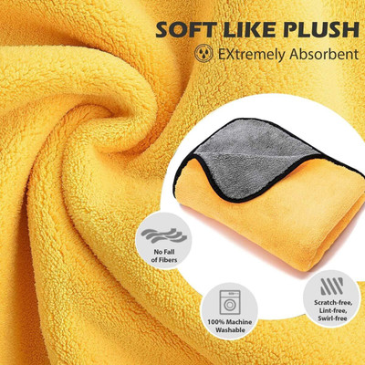 MELZRON Polyester Vehicle Washing  Cloth(Pack Of 1, 800 GSM)