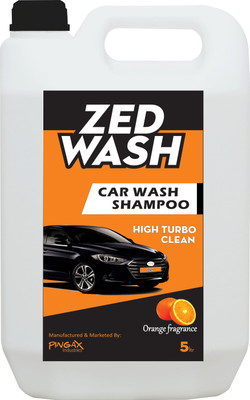 Zedwash Highly Concentrate Carwash Liquid | Neutral pH & Polymer based Formula | Bucket Foam & Snow Foam Wash Car Washing Liquid(5 ml)