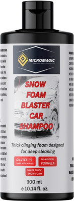 MicroMagic Snow Foam Car Shampoo Concentrate- pH Neutral, Thick foam, Deep Cleaning Formula Car Washing Liquid(300 ml)