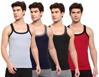 Cotton Blend Fabric Gym Vest