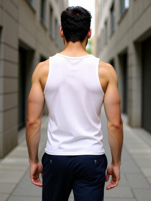 ACTIVEMENS Cotton Blend Fabric Undershirt