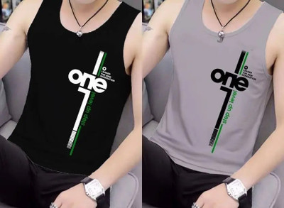 DevilsonS Poly Cotton Fabric Gym Vest(Pack of 2)