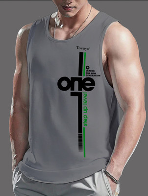 Poly Cotton Fabric Gym Vest