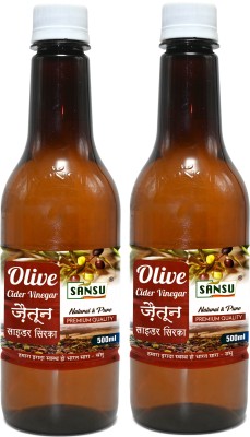 Sansu Olive Cider Vinegar Premium, Jaitun Vinegar, Jaitun Ka Sirka, Olive Vinegar Vinegar(2 x 500 ml)