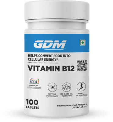 gdm nutraceuticals llp Vitamin B12 Supplement for Boost Energy Level | Good For Digestion & Health(100 Tablets)