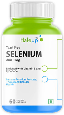 HALEUP Nutraceuticals Selenium 200mcg for Immune System,Thyroid,Prostate & Heart Health(60 Capsules)