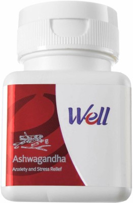 Well Ashwagandha Anxiety & Stress Relief 60 Tabs (Pack of 1)(60 Tablets)