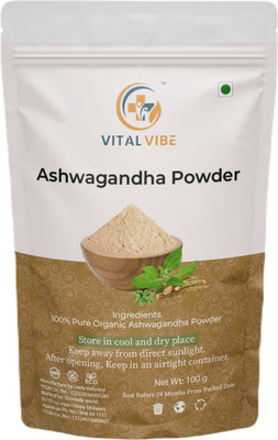 VITAL VIBE Natural Ashwagandha Powder- Withania Somnifera(100 g)