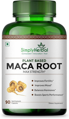 Simply Herbal Maca Root Extract 800 Mg For Balance Hormones & Improves Fertility(90 Capsules)