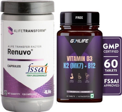 4Life Transfer Factor Renuvo- For total body muscle recovery(120 Capsules)