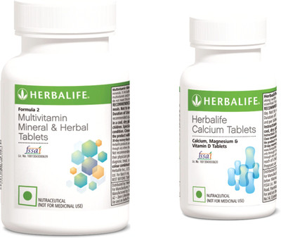Herbalife Nutrition Multivitamin Mineral and Herbal Tablets & Calcium Tablets(2 x 107.5 g)