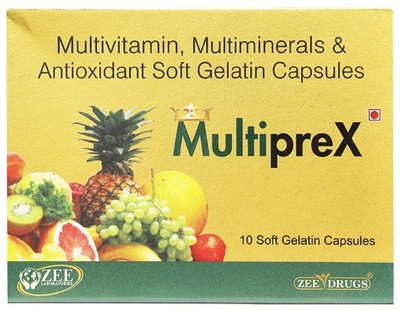 ZEE DRUGS MultipreX Multivitamin,Multiminerals & Strong Immunity Capsules(10 Capsules)