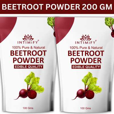 INTIMIFY Beetroot Powder for Face | Lips | Hair | Glowing & Shiny Skin 200 gm(2 x 100 g)