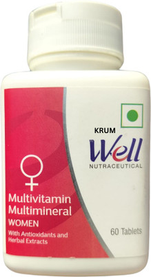 KRUM New Multivitamin Multimineral woman with Antiioxidants and herbal extact(60 Tablets)