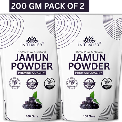 INTIMIFY Jamun Seed Powder | Supports Diabetes | Low Blood Sugar Level(2 x 100 g)