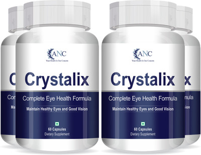 ANC Crystalix Complete Eye Health Formula To Maintain Healthy Eyes and Good Vision(4 x 60 Capsules)