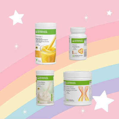 HERBALIFE F1 SHAKE MIX-MANGO,PP-200GM,SHAKEMATE AND CINNAMON(4 x 312.5 g)
