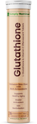 Simply Nutrition Glutathione & Vitamin C (Enhances Skin Glow with Rich antioxidant)(2 x 15 No)