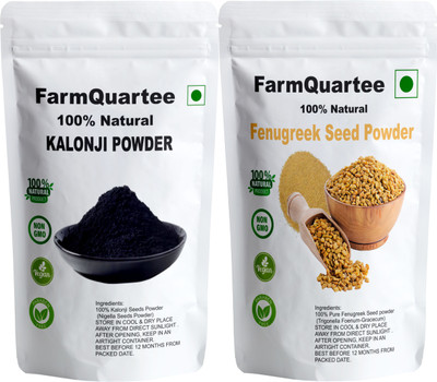 FarmQuartee Natural Methi Powder & Kalonji(Black Cumin) Powder Combo Pack of 2 (50g Each)(100 g)
