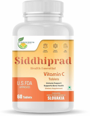 Siddhiprad Vitamin C Tablet with Zinc & Moringa Extract |Supports Energy |Immunity Booster(60 Tablets)