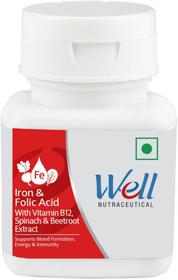 Modicare Well Iron & Folic Acid -For blood formation(120 Tablets)