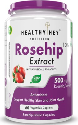 HealthyHey Nutrition Rosehip Extract 60 Veg Capsules (500mg)(60 No)