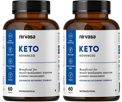 Nirvasa Keto Advanced Fat Burner Tablet with Garcinia Combogia(2 x 60 No)