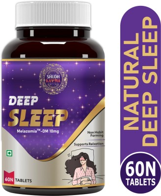 Shudh Kaama Deep Sleep Melatonin 10mg and Tagar 250| Sleeping aid pills for Men and Women(60 Tablets)