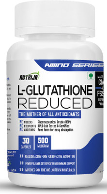 NutriJa L-Glutathione Reduced 500mg Capsules -(60 Capsules)