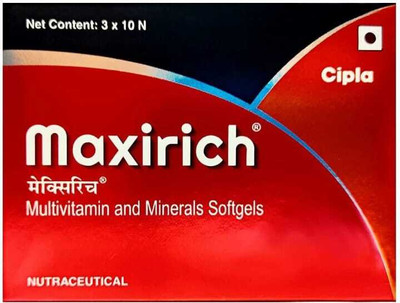 Maxirich Multivitamin and Minerals Softgels (Cipla)(2 x 10 Capsules)