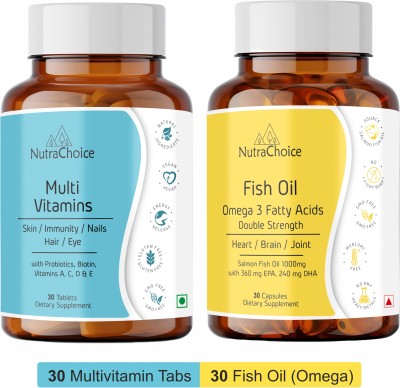 NutraChoice Multivitamin & Omega 3 Fish Oil 1000mg Combo (30N Tabs + 30N Caps)(2 x 30 Tablets)