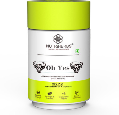 Nutriherbs Oh Yes | Ayurvedic Man Power Capsule with Shilajit for Peak Performance(30 Capsules)