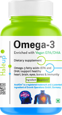 HALEUP Omega-3 Enriched with Vegan EPA/DHA Dietary Suppliment(500 mg)