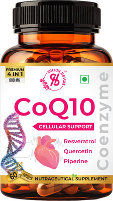 Sukkun Herbs CoQ10 Supplement | Resveratrol | Antioxidant Formula for Heart Health & Energy(60 Capsules)